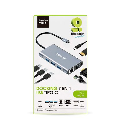 Docking 7 EN 1: USB V3.0 tipo C a USB V3.0 BROBOTIX 6001202 — 3