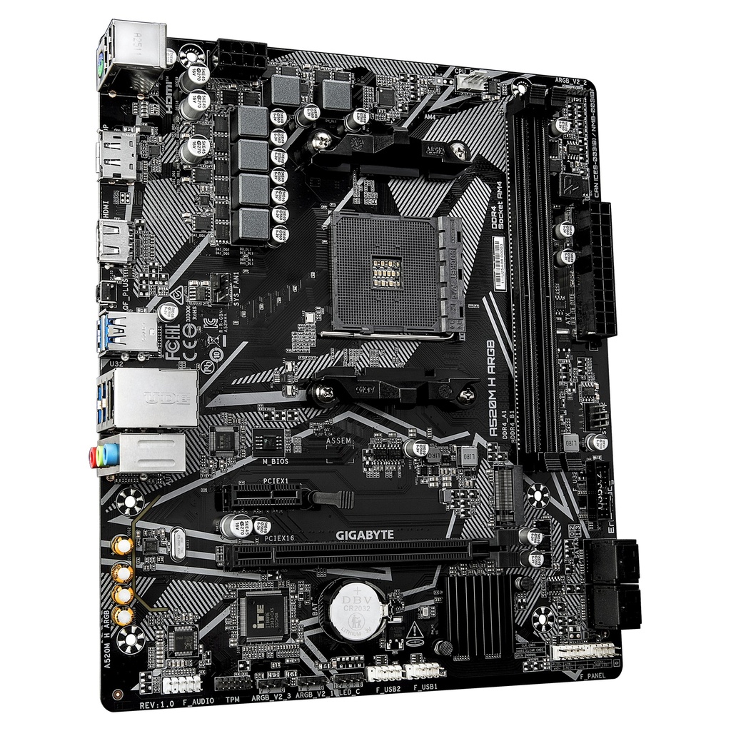 Motherboard GIGABYTE A520M H ARGB — 2