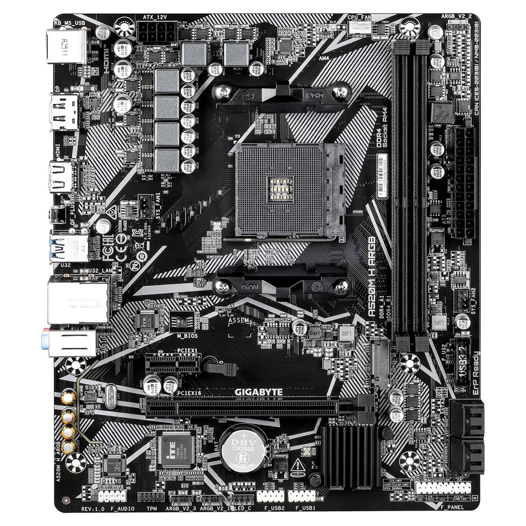 Motherboard GIGABYTE A520M H ARGB — 5
